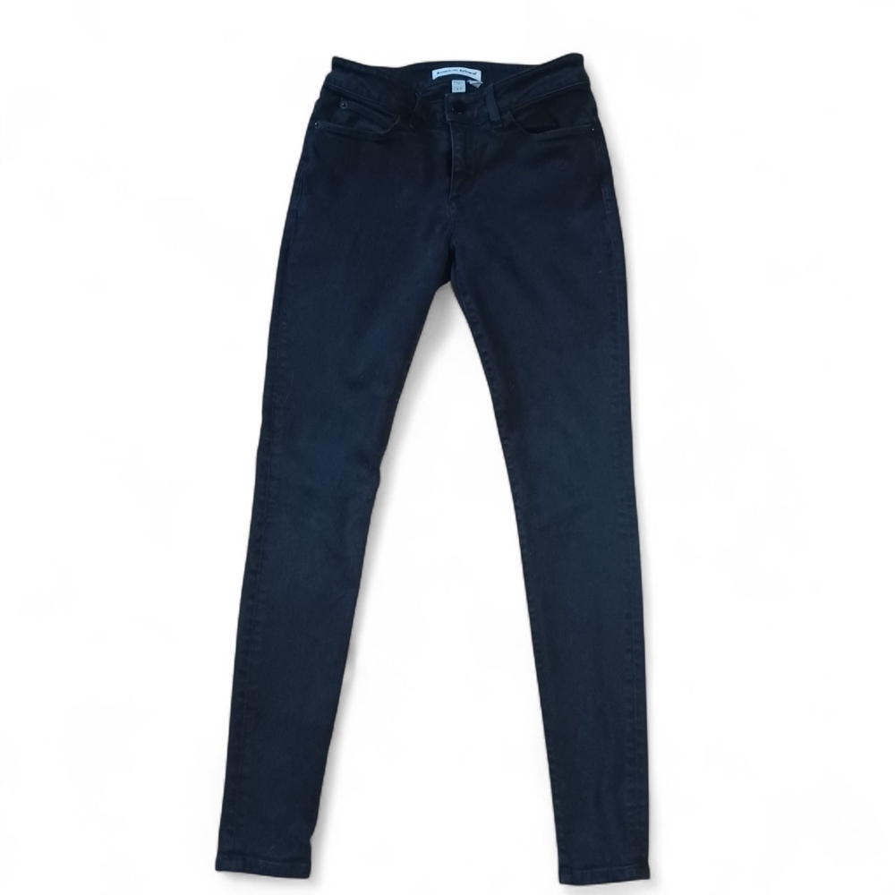 American Apparel Women’s Black Skinny-Fit Mid-Rise Jeans, size 27 Y2K‎ Fall Goth